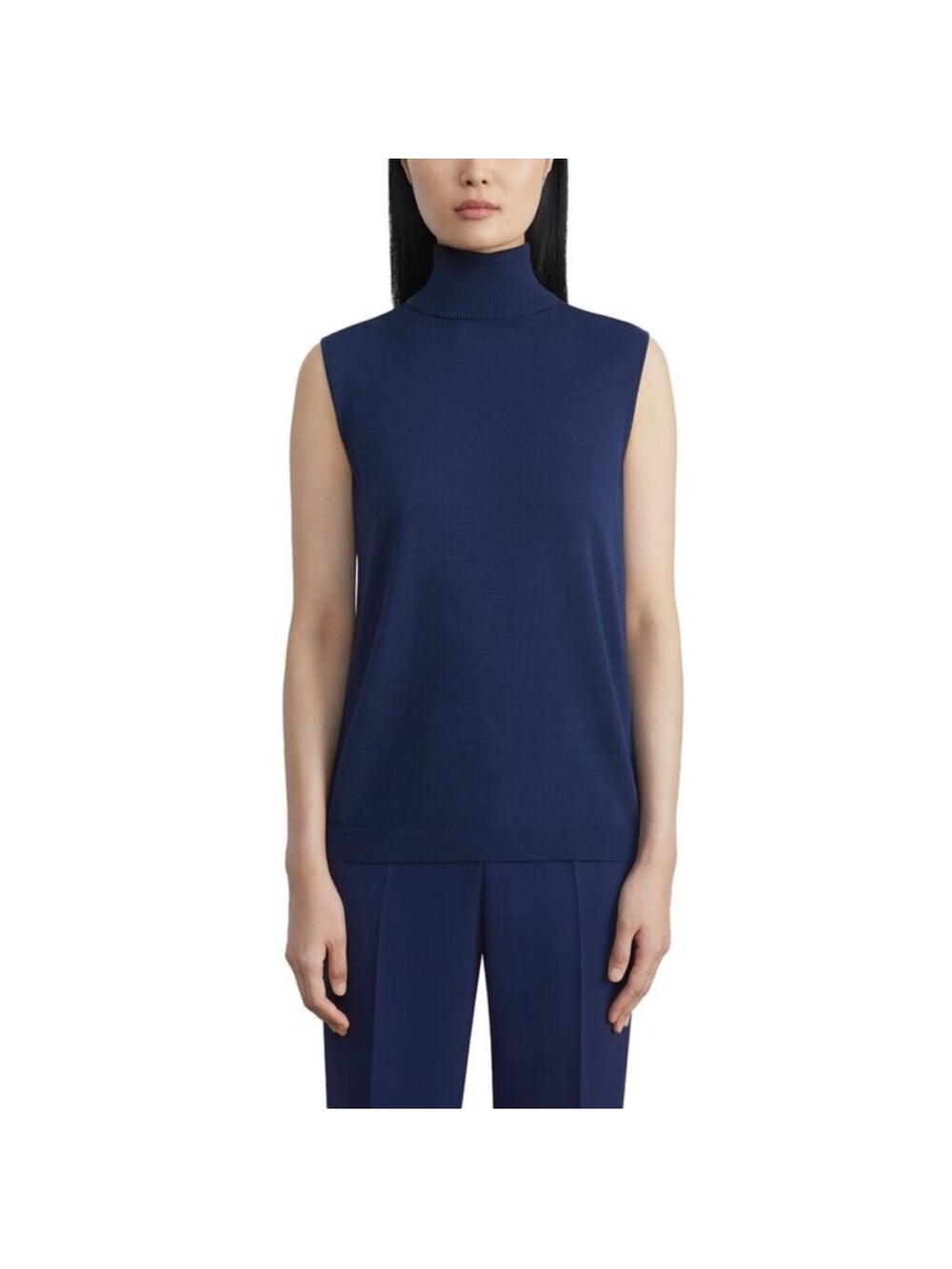 Lafayette 148 Sleeveless Turtleneck Sweater Top Medium